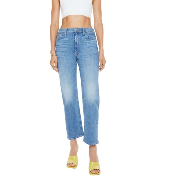 MOTHER The Ditcher Zip Crop Straight Leg Jean Boogie Down Size 30 New With Tags - Picture 1 of 16